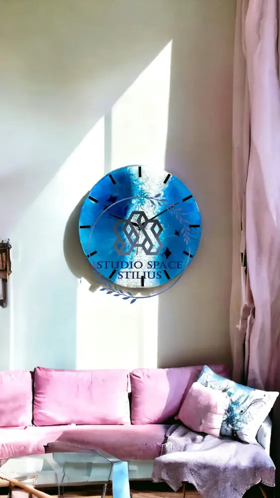 Seaside Serenity: Handmade Resin Beach Wall Clock